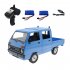 1 10 Full Scale Remote Control Car Toys Rear Drive Double Row Cargo Vehicle RC Car Toys Collection D 32 Blue 2 Batteries