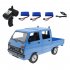 1 10 Full Scale Remote Control Car Toys Rear Drive Double Row Cargo Vehicle RC Car Toys Collection D 32 Blue 2 Batteries