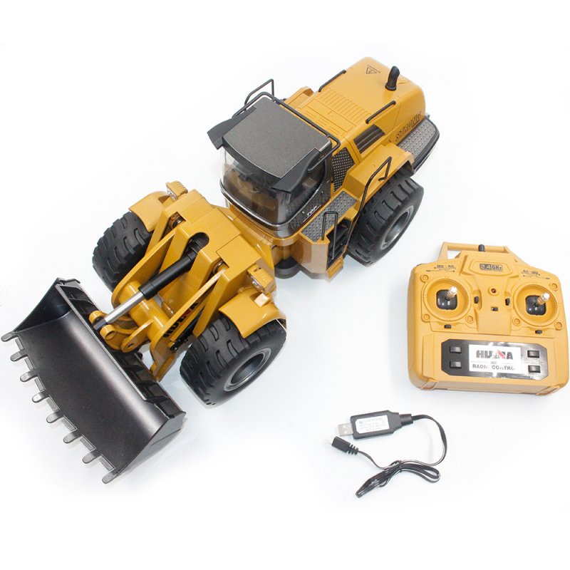 1:10 RC Car Full Functional Remote Control Front Loader Construction Tractor Metal Bulldozer Toy Can Dig up