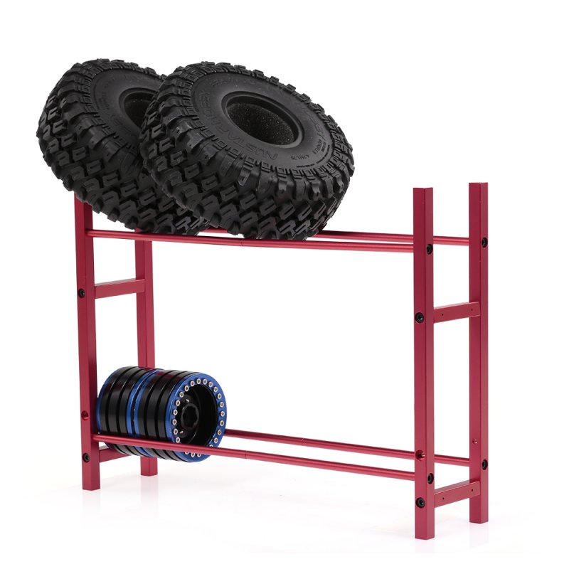 1/10 Scale 1.9 2.2 Wheel Rim Tire Storage Rack for RC Crawler Traxxas TRX-4 Axial SCX10 D90 D110 TF2 RC Car red