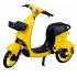 1 10 Urban Sharing Electric Bicycle With Light Simulation Alloy E bike With Helmet Model Ornaments For Decoration yellow