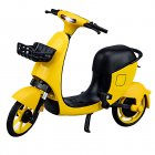 1/10 Urban Sharing Electric Bicycle With Light Simulation Alloy E-bike With Helmet Model Ornaments For Decoration yellow