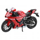 1/12 R1 Alloy Motorcycle Model Sound Light Shock Absorption Steering Motorcycle Toys For Children Gifts Collection red