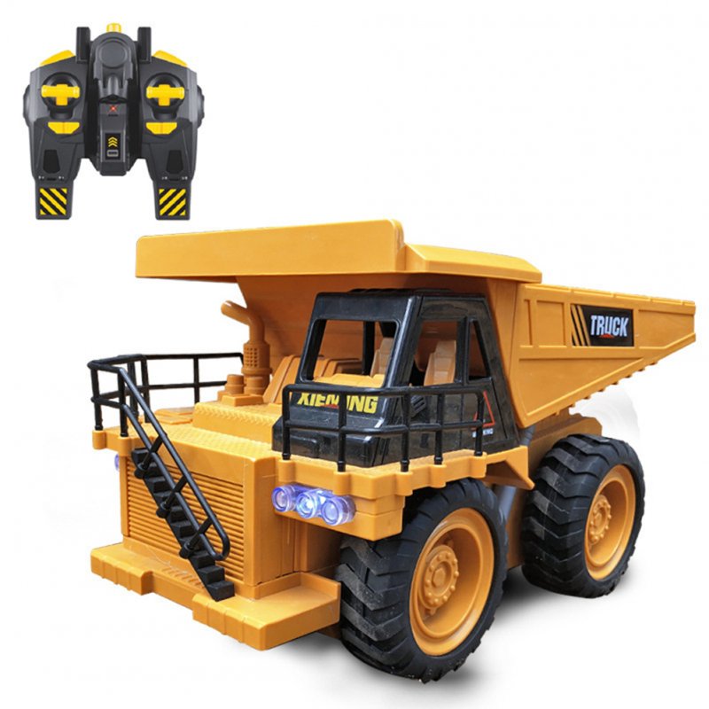 1:14 2.4g RC Dump Truck with Sound Light Engineering Vehicle Model Toys