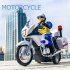 1 14 Alloy Motorcycle Model Simulation Pull back Diecast Motorcycle With Figure Doll For Boys Birthday Christmas Gifts Home Decor VB32513 police  black