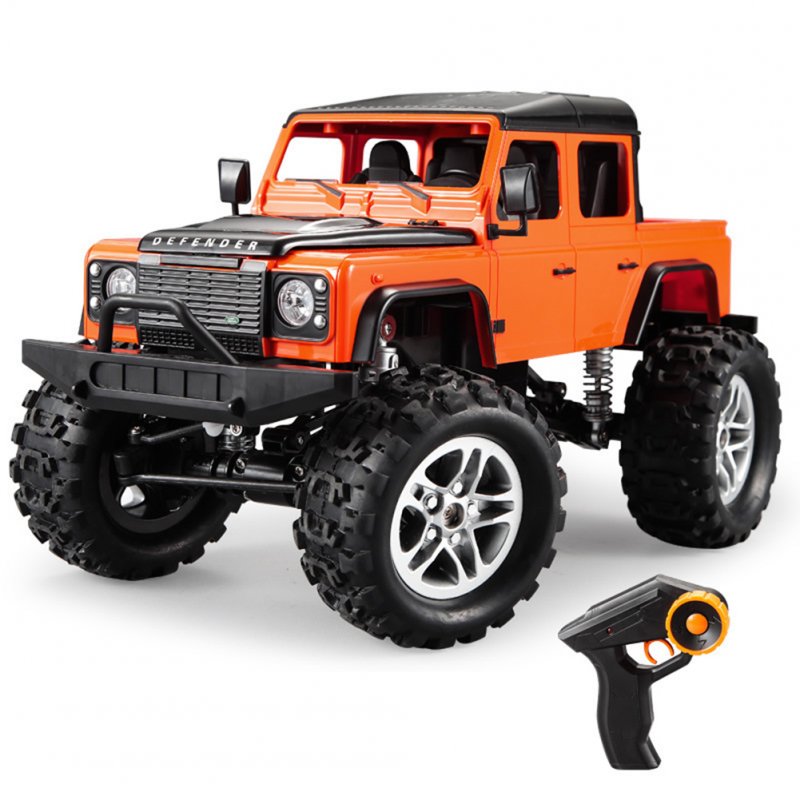 1:14 Pickup Truck Four-wheel Drive Remote Control Car Charging Off-road Vehicle Boy Children Toy Car With Front Rear Dual Motors  [Orange]