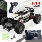 1:14 Remote Control Car Off-road Climbing High Speed Alloy Vehicle Drift Racing Rc Car Toy Gifts For Children White 3 batteries