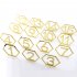 1 15 Hexagon Table Number Signs Acrylic Mirror Number Symbols for Wedding Party Decoration Gold