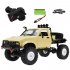 1 16 2 4g Remote Control Car 1 16 Wpl C14 Semi truck 4wd Climbing Car Toys 1 Battery Yellow