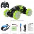 1 16 4WD RC Stunt Car Watch Control Deformable Gesture Induction with LED Light Electric Transform Drift Toy green