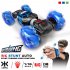 1 16 4WD RC Stunt Car Watch Control Deformable Gesture Induction with LED Light Electric Transform Drift Toy blue