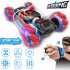 1 16 4WD RC Stunt Car Watch Control Deformable Gesture Induction with LED Light Electric Transform Drift Toy blue