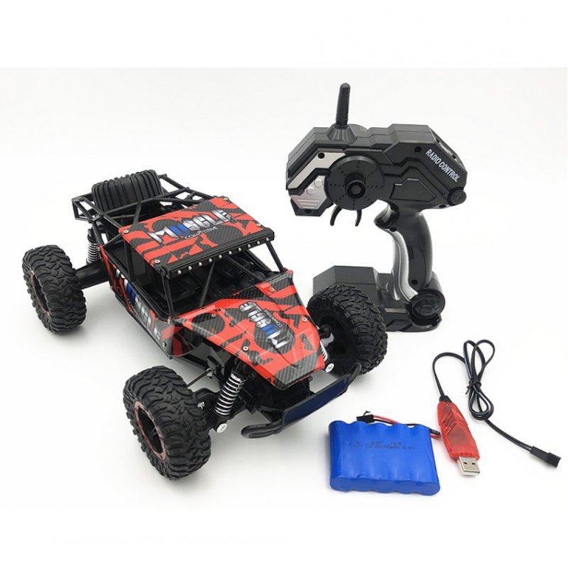 1/16 Off-road Vehicle 2.4G Remote Control High Speed Climbing Car Electric Toy Car for Kids red