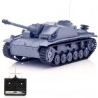 1 16 RC Tank with Infrared battle system  real smoke function  full suspension and movable barrel   This Sturmgeschutz III German model tank is now in stock