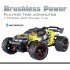 1 18 2 4G RC Car 52km h High Speed Off road Vehicle Rechargeable Brushless Remote Car For Boys Gifts 18423 blue