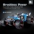 1 18 2 4G RC Car 52km h High Speed Off road Vehicle Rechargeable Brushless Remote Car For Boys Gifts 18423 blue