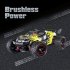 1 18 2 4G RC Car 52km h High Speed Off road Vehicle Rechargeable Brushless Remote Car For Boys Gifts 18423 blue