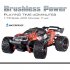 1 18 2 4G RC Car 52km h High Speed Off road Vehicle Rechargeable Brushless Remote Car For Boys Gifts 18423 blue