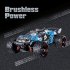 1 18 2 4G RC Car 52km h High Speed Off road Vehicle Rechargeable Brushless Remote Car For Boys Gifts 18423 blue