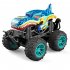 1 18 2 4g Remote Control Shark Head Monster Car 360 Degree Rotating Dance Stunt Spray Car With Lights T 181 blue