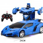 1:18 Remote Control Transforming Car Induction Transforming Robot Rc Car Children Racing Car Model Toys For Boys without battery blue/rambo 1:18