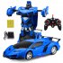 1 18 Remote Control Transforming Car Induction Transforming Robot Rc Car Children Racing Car Model Toys For Boys no battery police car rambo 1 18