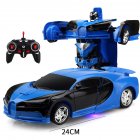 1:18 Remote Control Transforming Car Induction Transforming Robot Rc Car Children Racing Car Model Toys For Boys without battery blue/Bugatti 1:18