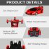 1 18 Remote Control Transforming Car One button Deformation Robot Cars Toys For 3 11 Years Old Kids As Gifts Red  rechargeable version  1 18