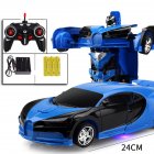 1:18 Remote Control Transforming Car Induction Transforming Robot Rc Car Children Racing Car Model Toys For Boys Charging Blue/Bugatti 1:18