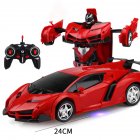1:18 Remote Control Transforming Car Induction Transforming Robot Rc Car Children Racing Car Model Toys For Boys Induction no battery Red/Rambo 1:18