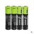 1 2 4pcs Znter USB Rechargeable Battery 400mAh 1 5V AAA Lithium Battery for Remote Control Toy