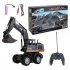 1 20 Simulation Excavator RC Car 5 channel Electric Alloy Engineering Vehicle with Light Sound Effect Dark Grey