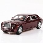 1:24 Alloy Car Model Simulation SUV with Light Sound Pull Back Trunk Doors Open red
