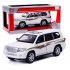 1 24 Alloy Car Model with Light Sound Simulation 6 Door Openable Diecast Vehicle Collection Car Model White
