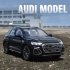 1 24 Alloy Car Model Ornaments Simulation Front Wheel Steering Pull Back Car Toy Black