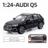 1 24 Alloy Car Model Ornaments Simulation Front Wheel Steering Pull Back Car Toy Black