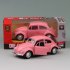 1 24 Alloy Simulation Car Off road Vehicle with Light Sound Doors Open Delicate Collection pink