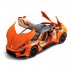 1 24 Alloy Sports Car Model  Toy Pull Back Sound Light Toys Vehicle For Children Kids Gift white