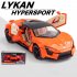 1 24 Alloy Sports Car Model  Toy Pull Back Sound Light Toys Vehicle For Children Kids Gift Orange