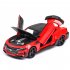 1 24 Children Steering Alloy Car Mould Toy with Rubber Wheel for Decoration red