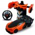 1 24 Deformation Remote Control Car Electric Robot Children Toy Gift Orange black 1 24