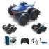 1 24 Four wheel Drive Amphibious Shark Head Stunt Car Gesture Sensing Drift Remote Control Car Model Toy grey 1 24