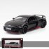 1 24 R8 Alloy Sports  Car  Model  Toy Simulation Sound Lights Pull Back Car With Refined Interior Exterior Collection Gifts Black