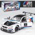 1 24 Simulation Alloy Car Model with Sound Light M6 Racing Car Model Ornaments Christmas Gifts White