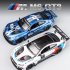 1 24 Simulation Alloy Car Model with Sound Light M6 Racing Car Model Ornaments Christmas Gifts White