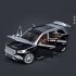 1 24 Simulation Gls600 Car Toy Children Alloy Pull Back Car Model with Sound Light Black Silver