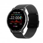 1 28 Inch Zl02 Smart Watch Heart Rate Blood Pressure Monitor Sport Running Watch Compatible for Android iOS Black Steel