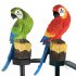 1 2V Outdoor Solar Lights IP65 Waterproof Parrot Shape Solar Ground Insert Landscape Light Resin Crafts green