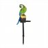 1 2V Outdoor Solar Lights IP65 Waterproof Parrot Shape Solar Ground Insert Landscape Light Resin Crafts green