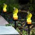 1 2V Outdoor Solar Lights IP65 Waterproof Parrot Shape Solar Ground Insert Landscape Light Resin Crafts green